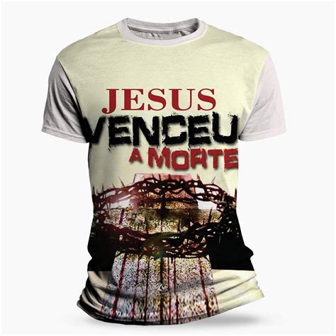 Camiseta Religiosa Católica Jesus Venceu Camisetas KayrÓs
