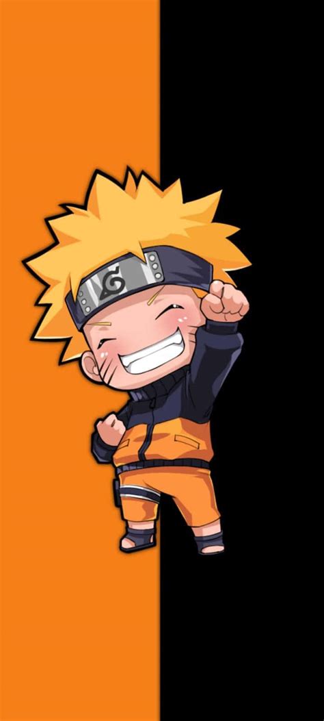 Download A Friendly Naruto Chibi Ready For Adventure Wallpaper