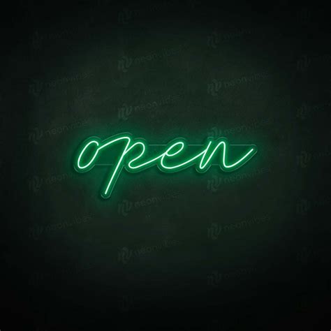 Open Neon Sign V7 Neon Vibes Neon Signs