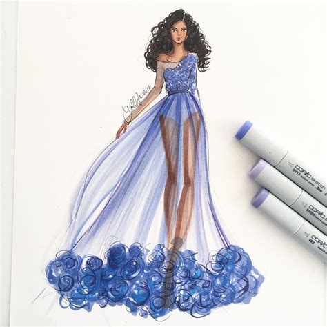 holly nichols on instagram “a violet morning sketched with copicmarker fashions… fashion