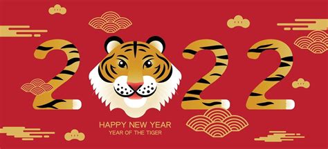 Happy New Year Chinese New Year 2022 Year Of The Tiger Cartoon