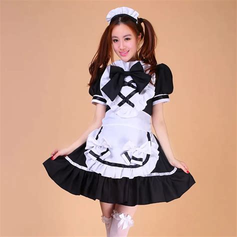 2018 New High Quality Japanese Sailor Maid Costume Bowknot Maid Lolita
