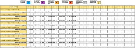 Employee Attendance Tracker Excel Templates 2022