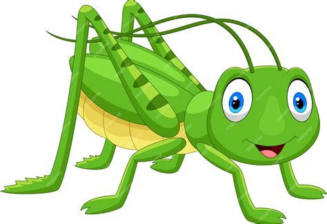 Premium Vector Cute Grasshopper Cartoon