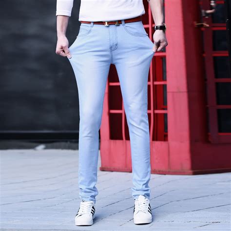 Fashion Brand Mens Skinny Jeans Man Classic Slim Fit Stretch Jeans