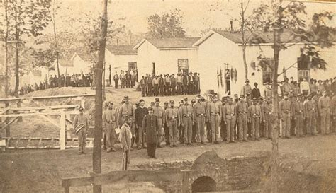 Photograph Taken During Roll Call For Confederate Pows At Rock Island
