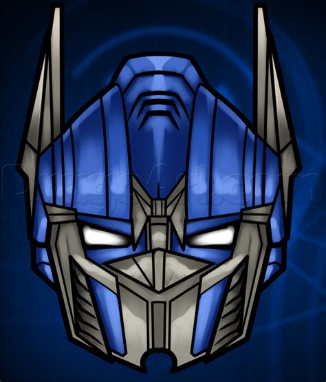 Transformers Optimus Prime Face Drawing