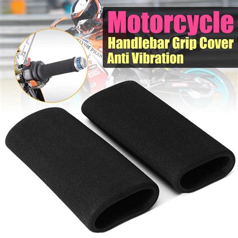 2x Motorbike Handlebar Grip Cover Motorcycle Slip On Foam Anti Non Slip