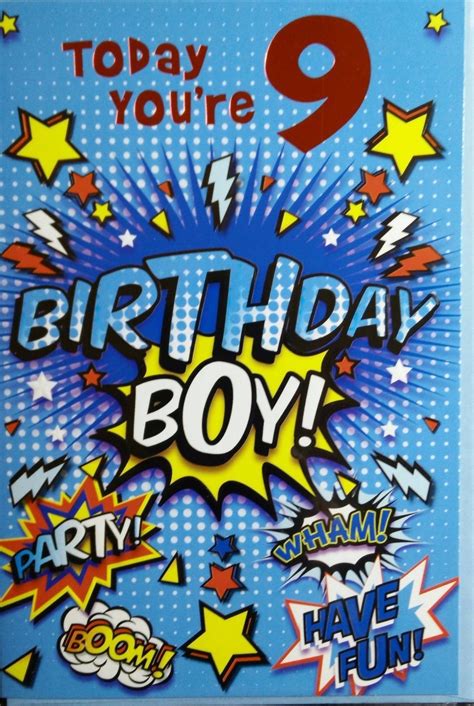 Here are some attractive wishes for the first happy birthday of girls and boys conferred. £1.99 GBP - Birthday Cards For 9 Years Old ,Boy Good ...