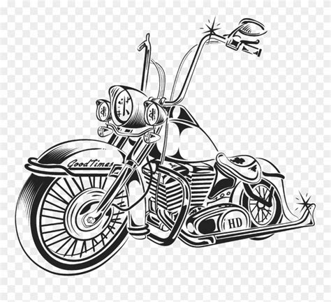 Biker Dog Clip Art Stock Old School Harley Drawing Png Download