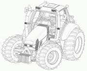 Coloriage Tracteur Agricole Ferme JeColorie Com