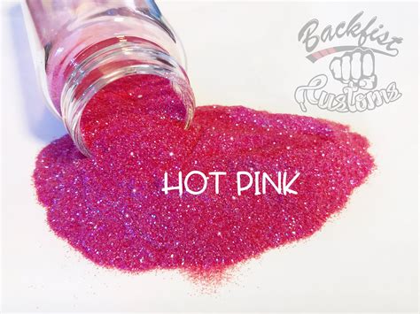 Hot Pink Transparent Fine Glitter Solvent Resistant