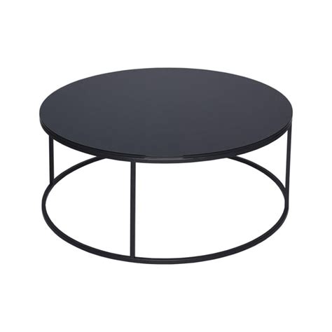 Buy Black Glass And Metal Circular Coffee Table From Fusion Living