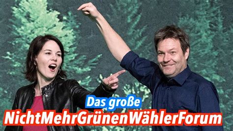 He is a member of the alliance '90/the greens and has been their leader since january 2018. Das „Nicht Mehr Grünen Wähler Forum" mit Annalena Baerbock ...