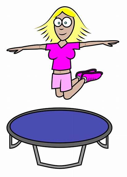 Trampoline Cartoon Jumping Draw Exercise Jump Drawing