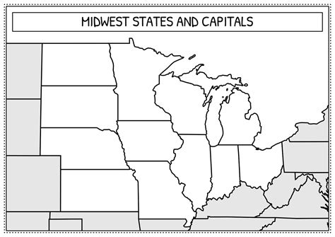 Midwest Region States And Capitals Worksheets Midwest Region States And Capitals Midwest