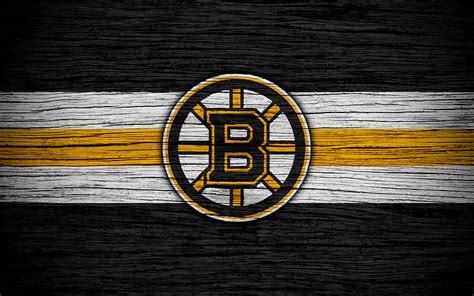 Boston Bruins Hockey Club Nhl Eastern Conference Usa Logo Wooden