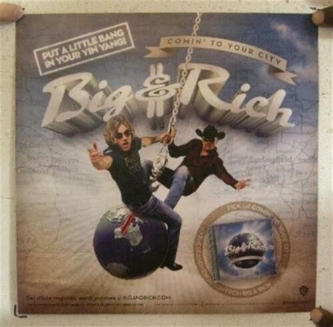 Big And Rich Poster Album Promo 2 Sided Comin To Your City Riding