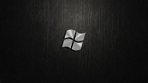 Download Microsoft Windows Steel Logo Wallpaper 4k Dark