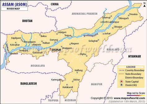 Rivers In Assam Map Map Teaching Geography India Map