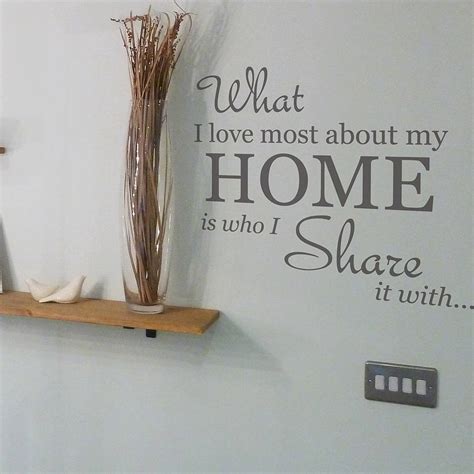 What I Love Most About My Home Wall Sticker By Nutmeg Wall