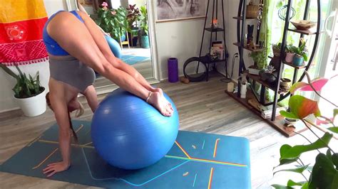 Ball Stretching For Stability And Balance Flexible Gymnastics Yoga