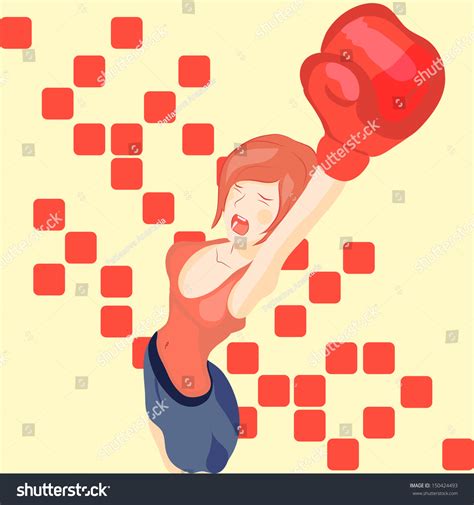 Vector Beautiful Girl Boxing Gloves Does Stock Vector Royalty Free