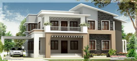 Modern Mix Double Floor Home Design Indian House Plans