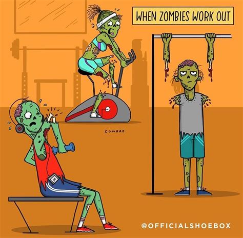 Zombie Workout Halloween Funny Halloween Fun Zombie