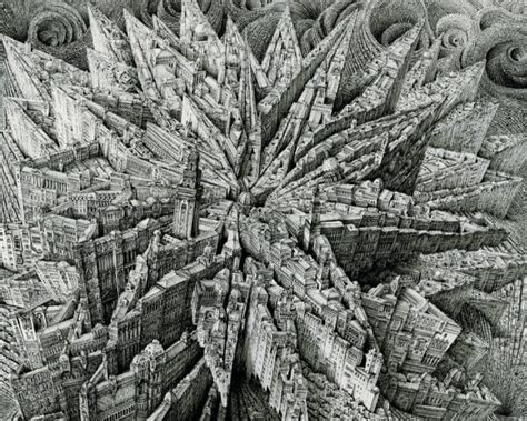 Fractal Cities Drawings Of Urban Architecture Seem To Go On And On