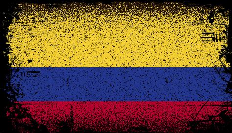 Bandera De Colombia Grunge 597524 Vector En Vecteezy