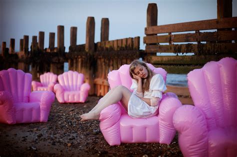 Wallpaper White Portrait Beach Dress Pink Girl Me Fun Chairs