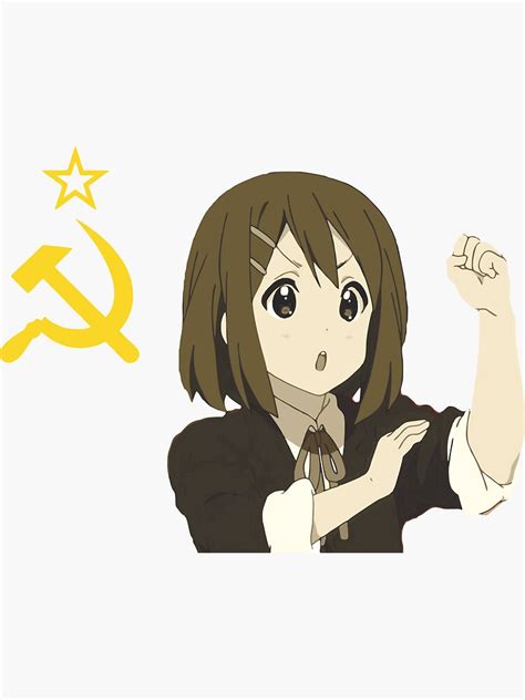 Communist Anime Girl Sticker By Johncarver Redbubble