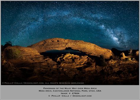 Mesa Arch And Milky Way Galaxy At Night Canyonlands