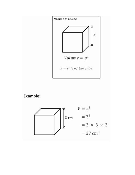 Volume Of A Cube Formula Questions And Much More Here