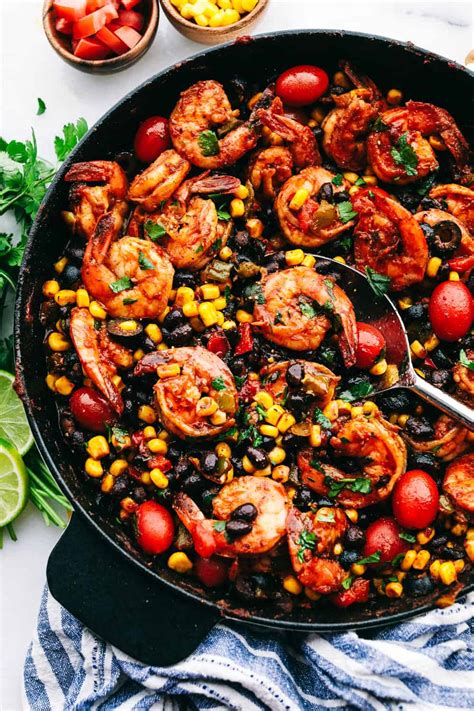 Grilled shrimp with brown butter and rice. Mexican Shrimp Skillet | The Recipe Critic - Lose Belly Fat