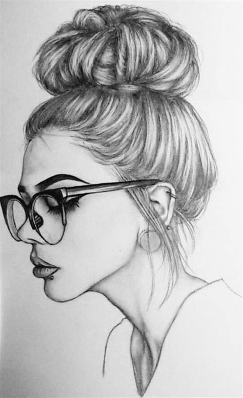 Desenhar Garota De óculos Arte No Papel Online Art Sketches Pencil