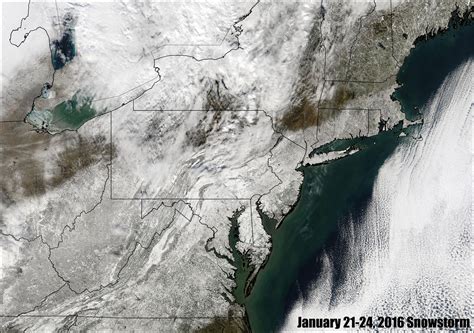 The Blizzard Of 2016 From Space Compared To Other Great Northeast