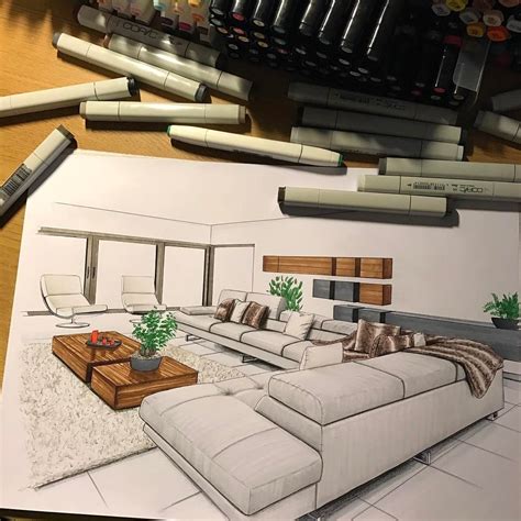 Drawings Of Architecture And Interior Design In 2020 Interior