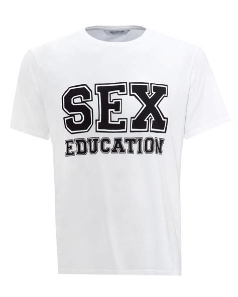 Neil Barrett Mens Sex Education T Shirt White Tee