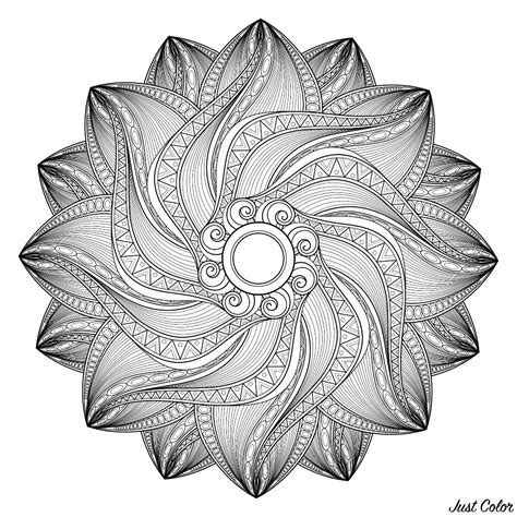 Mandala Hypnotique Mandalas Coloriages Difficiles Pour Adultes