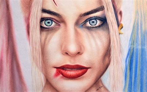 Harley Quinn Eye Color Movie Wallpaper
