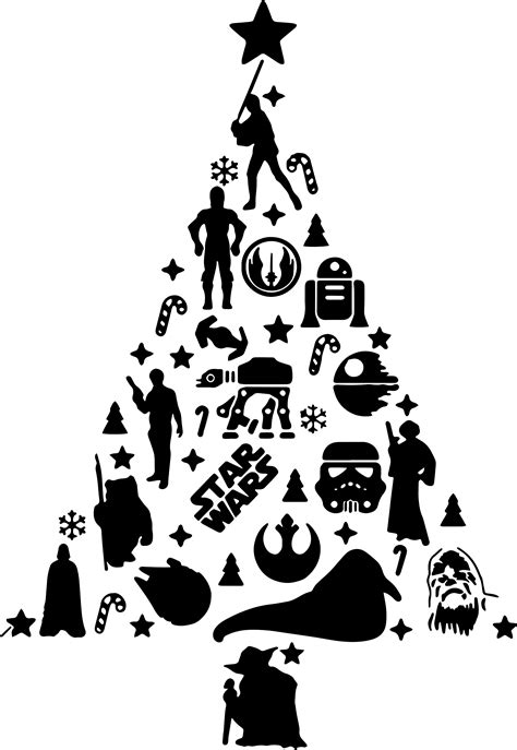 Star Wars Christmas Tree SVG - Free Star Wars Christmas Tree SVG