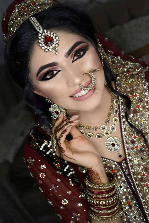 Pin By Azmeree Chowdhury On Bridal Makeup And Hair Bridal Makeup Arabian Makeup Punjabi Bride