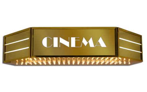 Hollywood Cinema Identity Sign Lighted Marquee Sign - Home Theater Mart