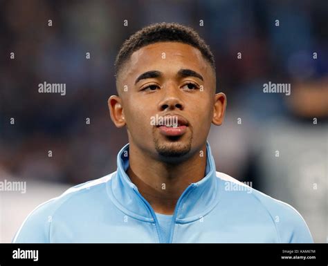 Manchester Citys Gabriel Jesus During The Uefa Champions League Group