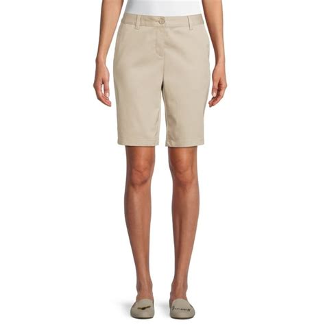 Wonder Nation Juniors School Uniform Stretch Twill Bermuda Shorts