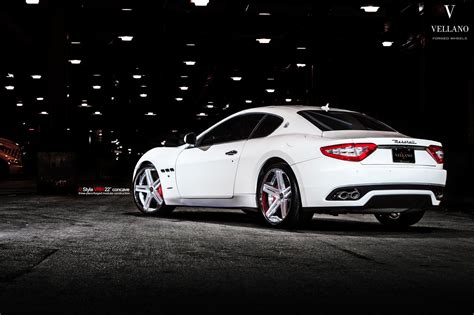 Impressive White Maserati Granturismo Dressed Up In Custom Grille And Custom Rims Maserati