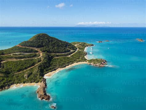 West Indies Antigua And Barbuda Antigua Aerial View Yepton Beach