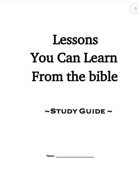 Jw Printable Lessons You Can Learn From The Bible Study Etsy